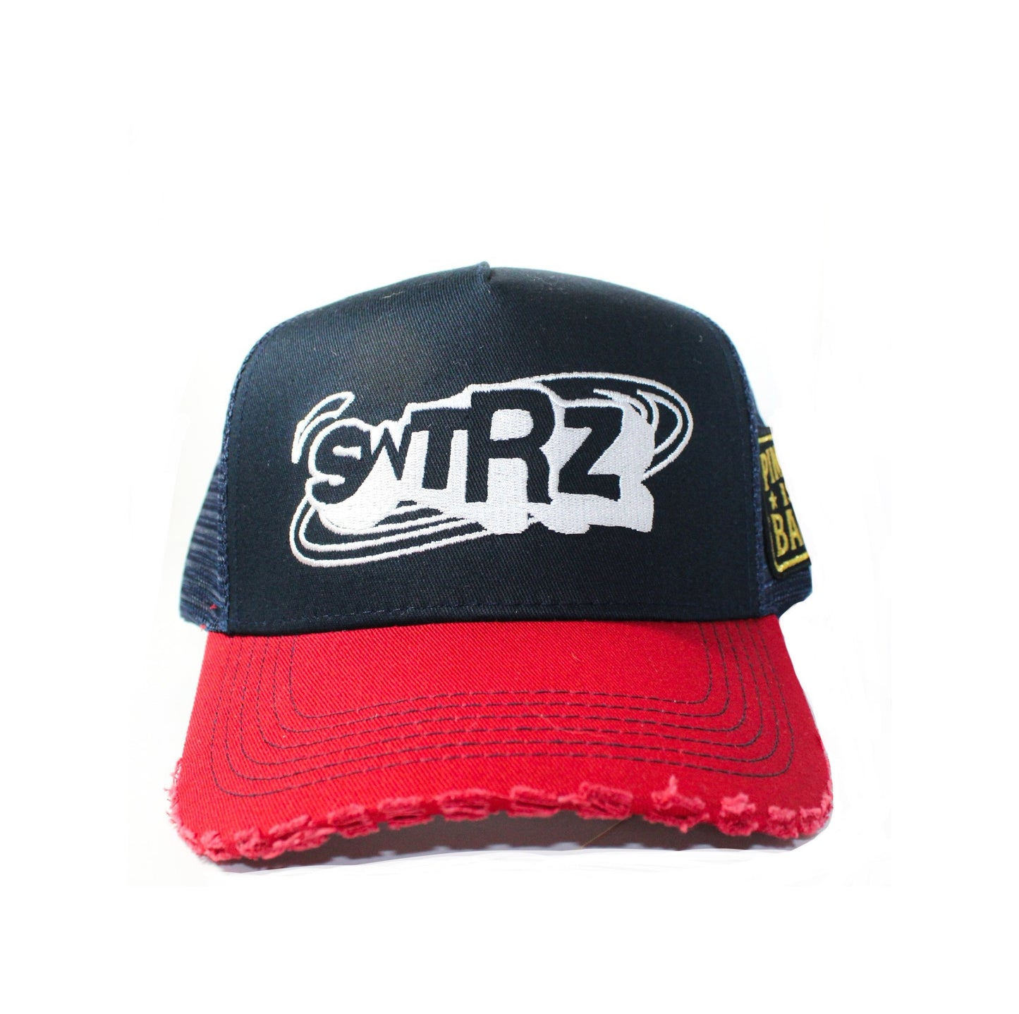 SWEATEARZ “Pimpin’ Is Back” Navy Blue Trucker Hat
