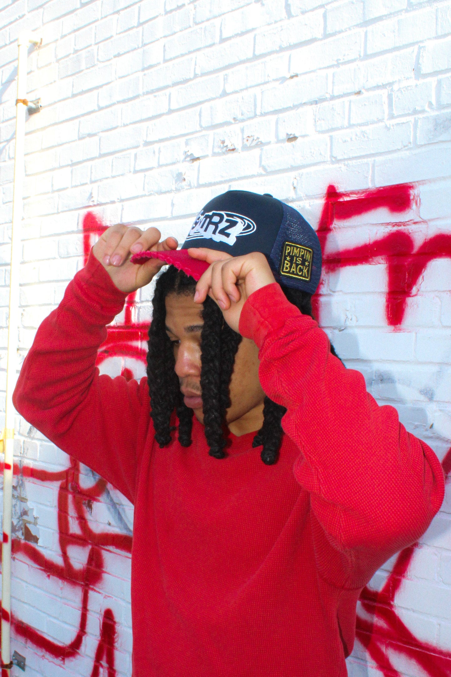 “Pimpin’ Is Back” Navy Blue Trucker Hat